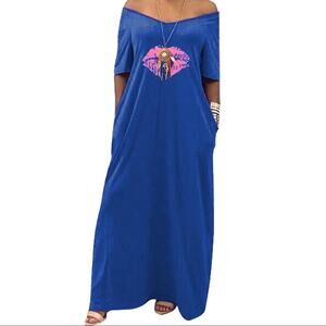Off Shoulder Maxi Dress (Medium)